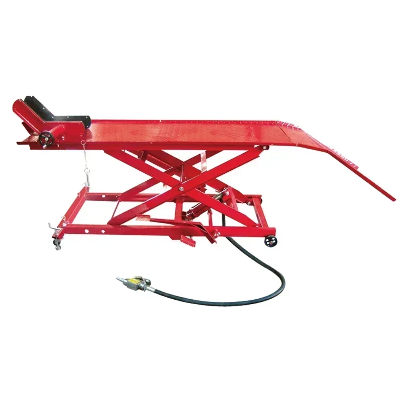 1000LBS  Air Hydraulic Motorcycle Lift Lifter Hydraulic Manual Pump Cylinder Jack Table Lift