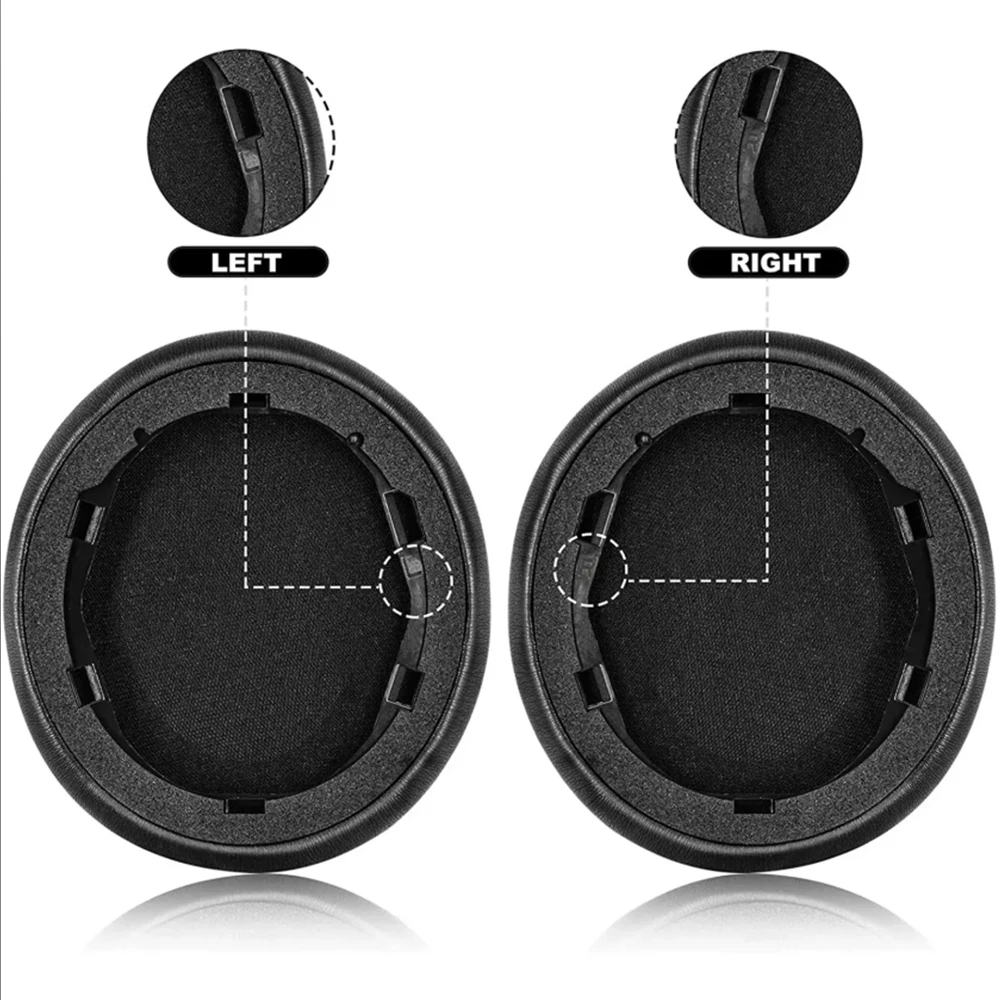 1 par de almohadillas para auriculares Anker soundcore Life Q35 Q30 Q20 Q10, orejeras de repuesto, almohada para los oídos con cuero proteico