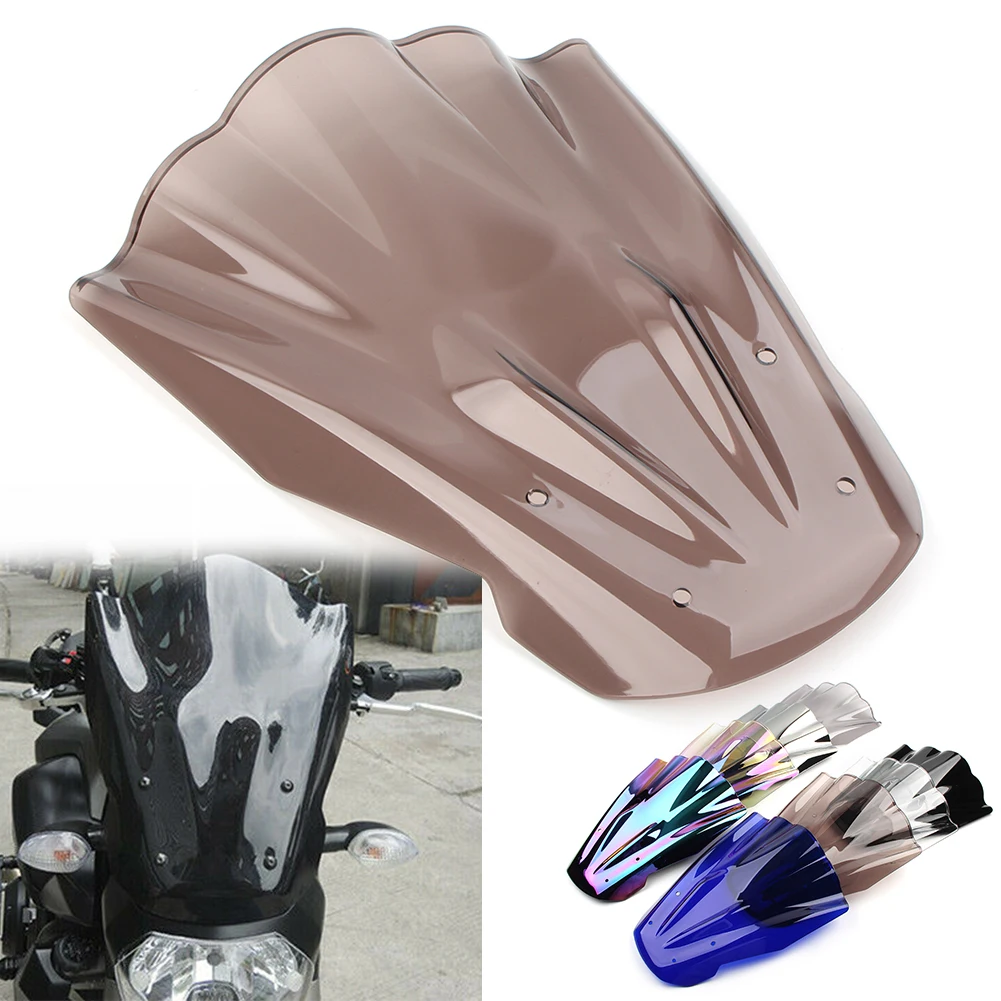 Motorcycle Windshield Windscreen Faring Cover ABS Double Bubble Wind Screen For Yamaha MT-07 MT07 2014 2015 2016 2017