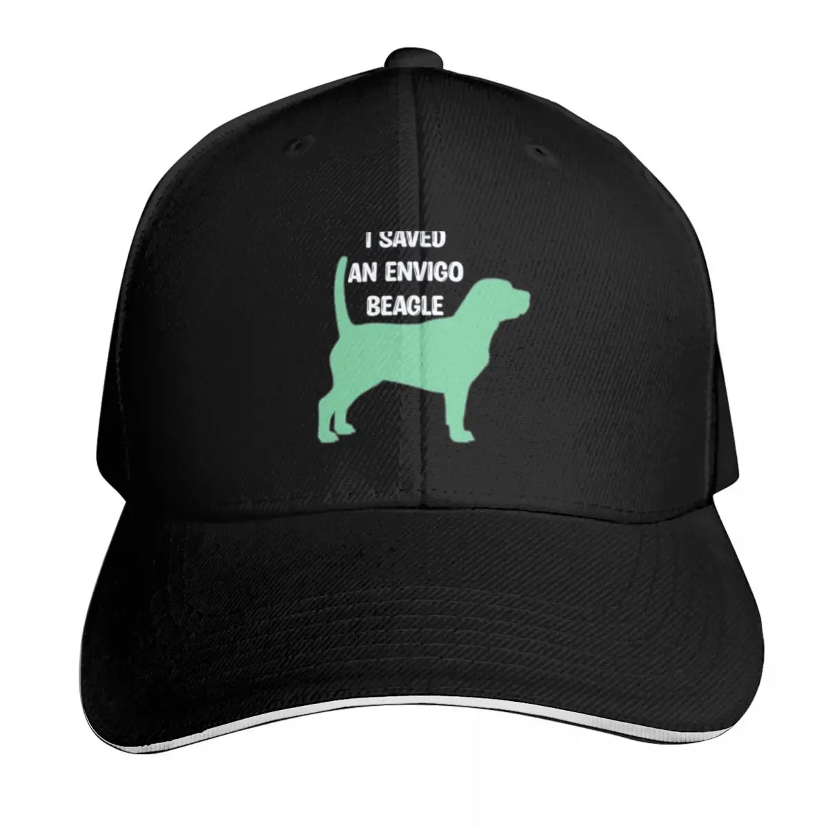 I Saved An Envigo Beagle Baseball Cap Contrast Two Tone Brim Snapback Flat Bill Strapback Dad Hat