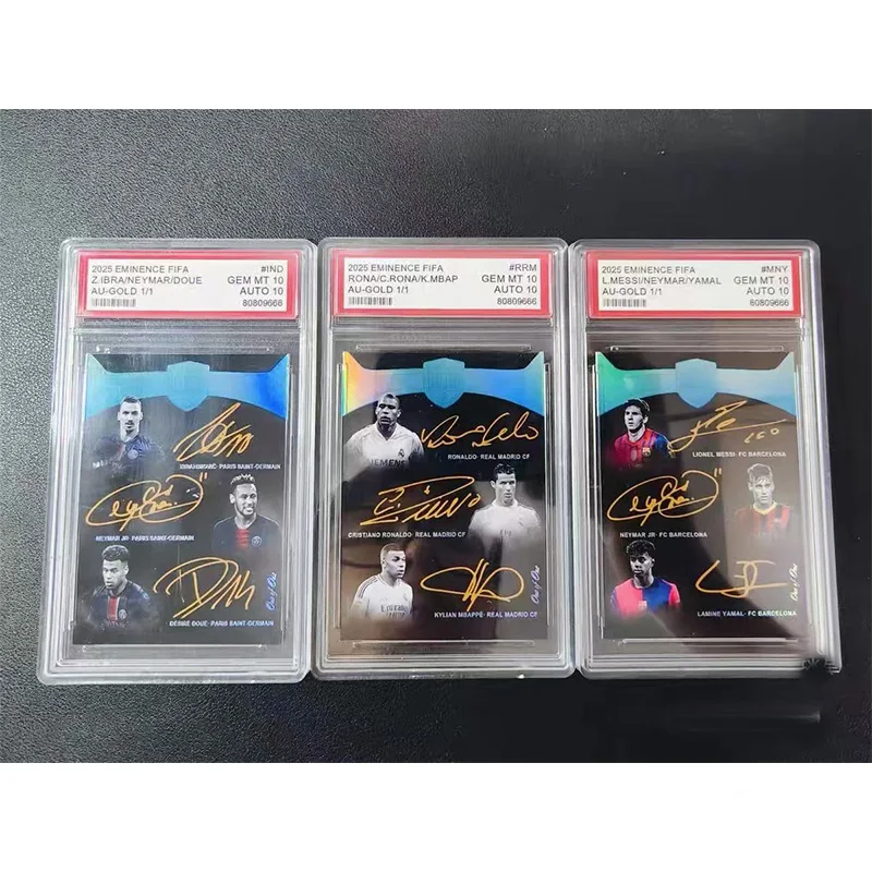 DIY Cristiano Ronaldo, Messi, Neymar, Mbappé, and Yamal Star Cards – “True Gold” Style – Limited Edition Signed Cards