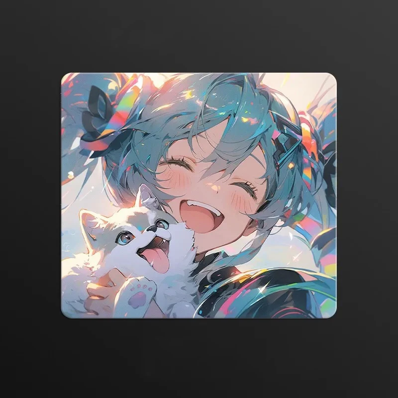 لوحة ماوس زجاجية جميلة للفتيات كاواي جرو، لوحة مفاتيح ناعمة، ملحقات لوحة ماوس ألعاب مطورة، حصيرة مكتبية بنمط قابل للتخصيص #4