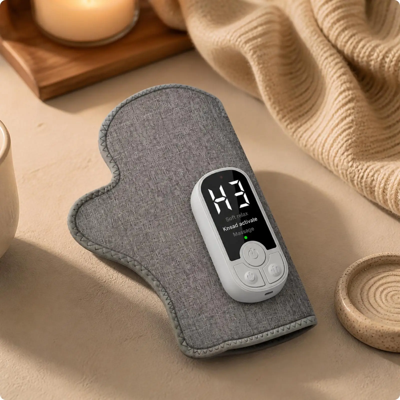 Heated Finger Massager for Hands Wrist Vibration Compression Therapy with Digital Display for Office Workers