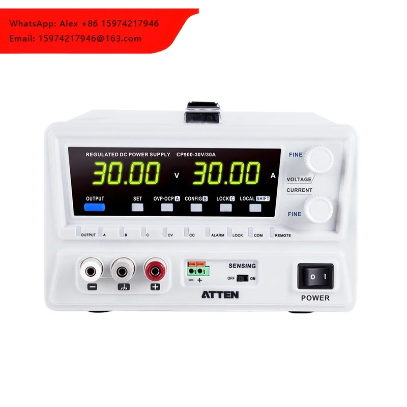 Fuente de Alimentación Conmutada Regulada Inteligente ATTEN CP600 CP900 de Alta Potencia con Pantalla LED de Cuatro Dígitos y Ventilador Programado