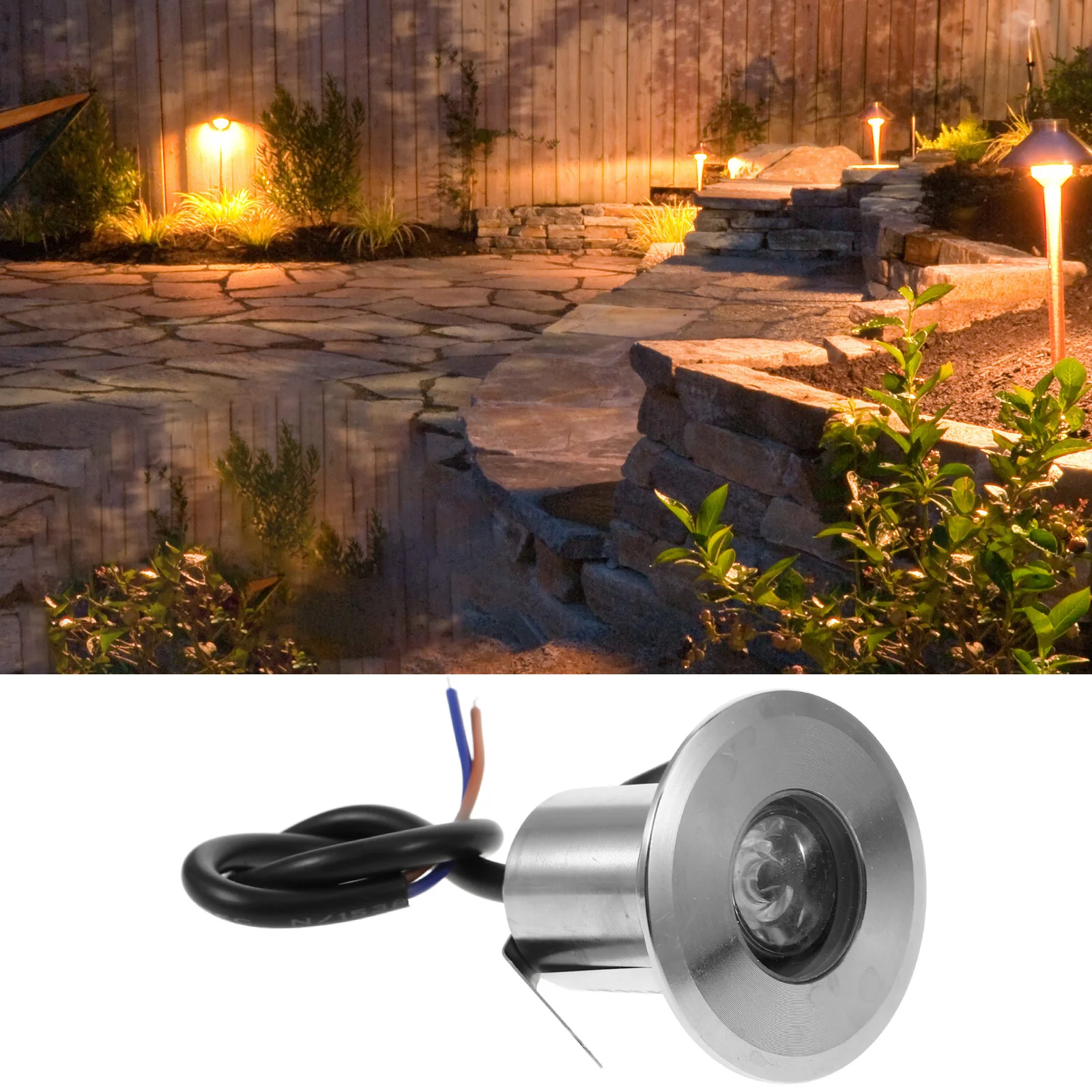 

LED Recessed Stair Light Waterproof Mini Underground Lamp Outdoor Low Voltage Decorative Unique Light Effect Stair Lamp