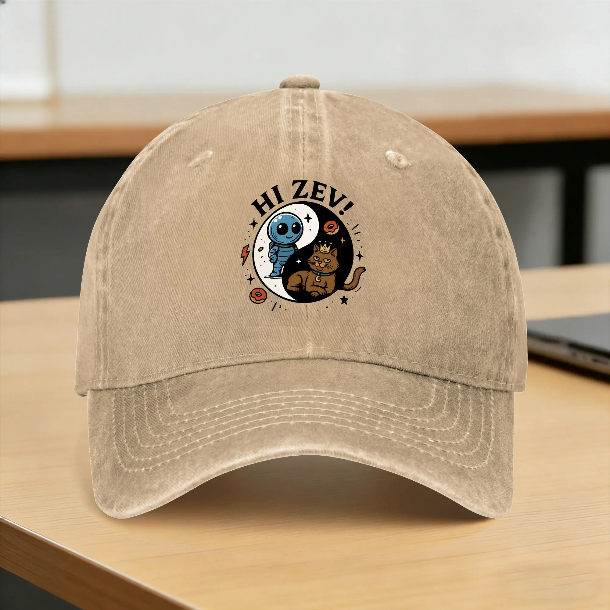 Dungeon Crawler Carl Baseball Cap Sun Hi Zev! Princess Donut  Outdoor Sport Sun-Proof Washed Hats Unisex Men y2k Snapback Cap