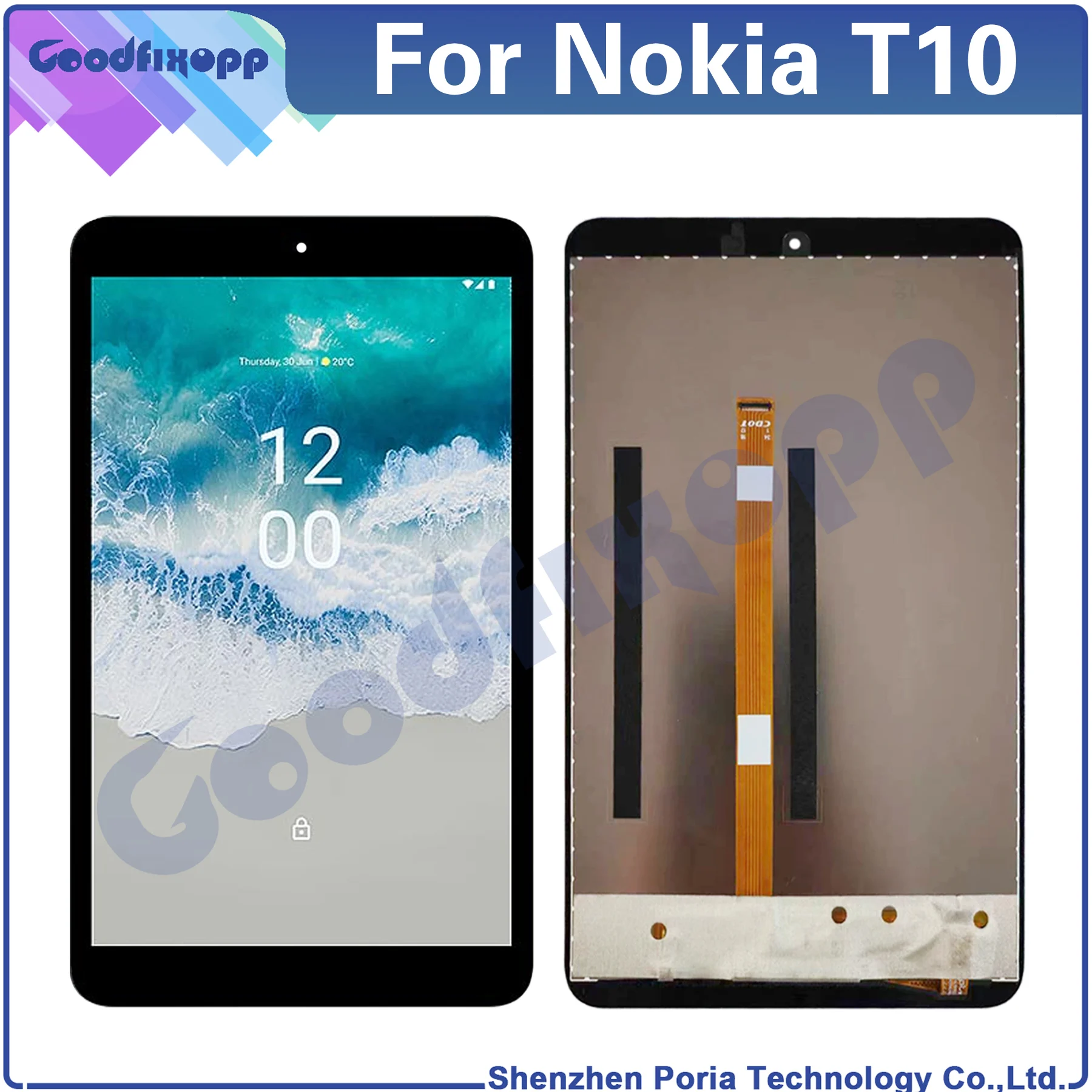 

For Nokia T10 TA-1503 TA-1472 TA-1462 TA-1457 LCD Display Touch Screen Digitizer Assembly Repair Parts Replacement