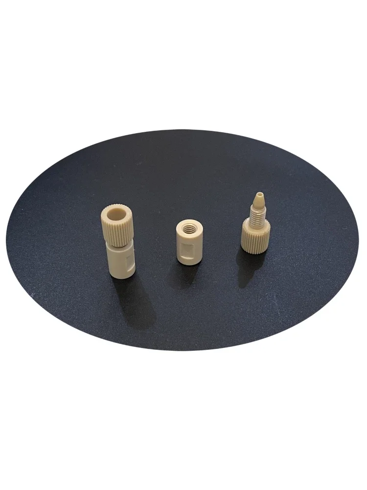 Microfluidic Plastic Chip, Glass Chip, PEEK Adapter, Adhesive Base, Compatible with 10-32 Threaded Joint