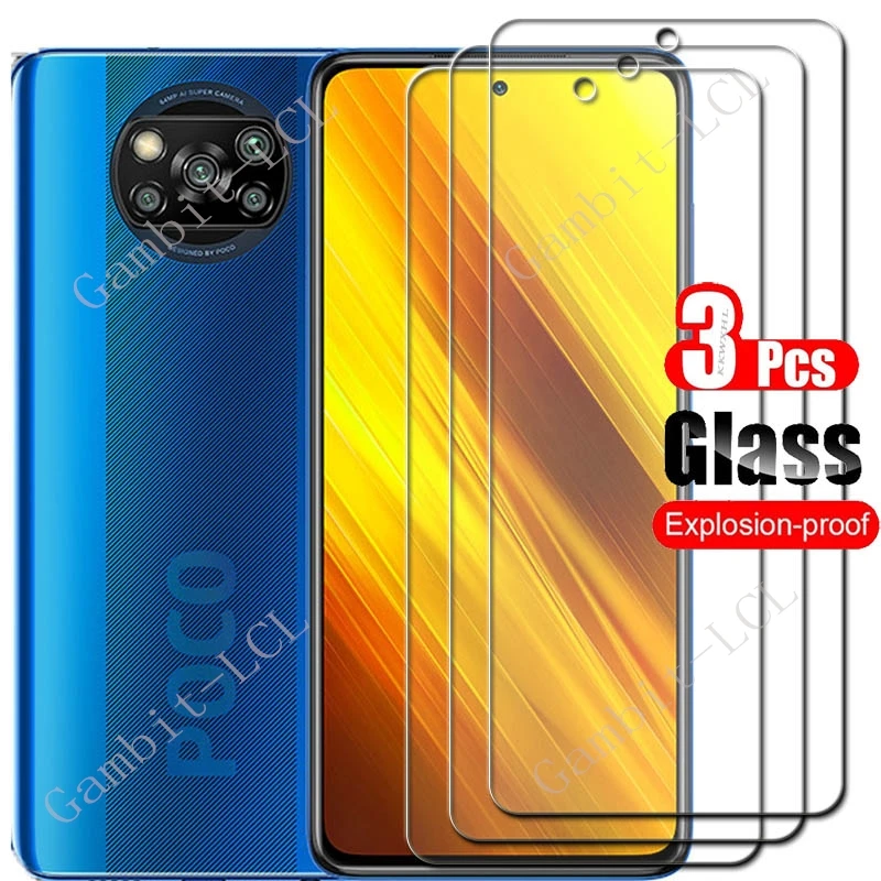 1-3PCS Tempered Glass For Xiaomi Poco X3 Pro 6.67 Protective Film ON PocoX3Pro PocoX3 NFC X3Pro PocoX3NFC Screen Protector Cover