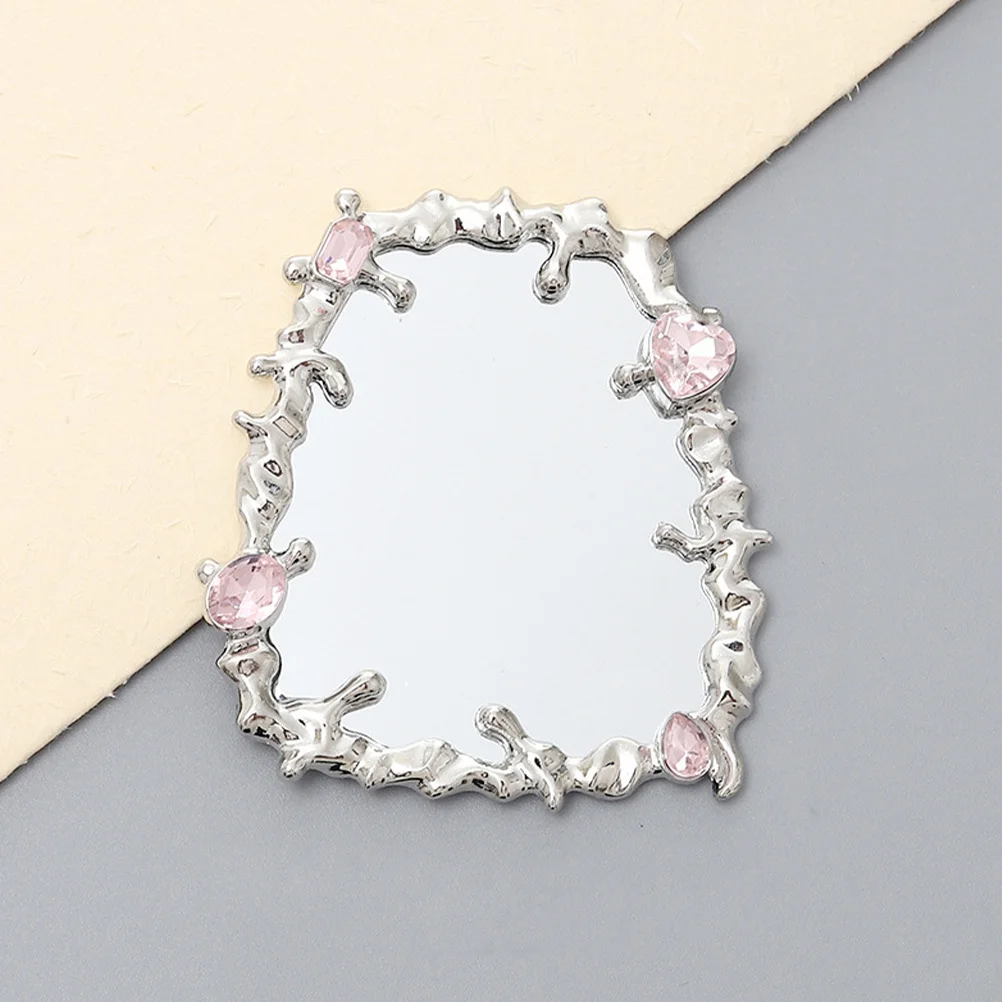 

3Pcs Portable Handheld Mirror Compact Butterfly Heart Square Makeup Mirror Lightweight Travel Accessory