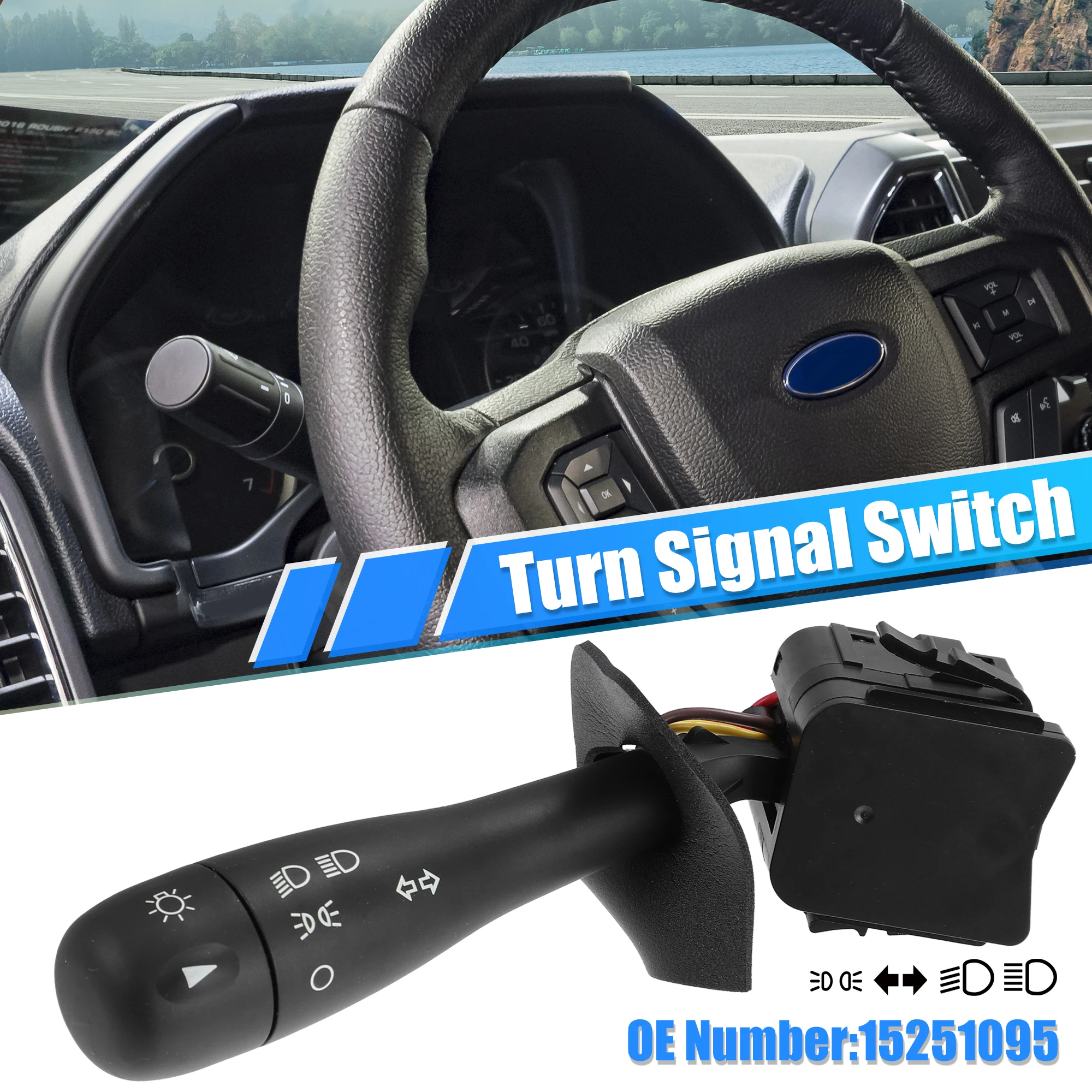 X Autohaux Car Steering Column Switch Cruise Control Turn Signal Multifunction Combination Switch 15251095 for Saturn 2000-2005