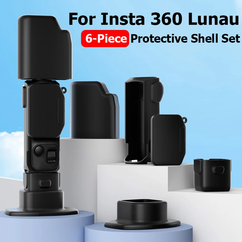Silicone Cover For Insta 360 Lunau Protective Case Anti-Scratch Handle Soft Sleeve Skin Lens Cap For Insta360 Lunau Accessories