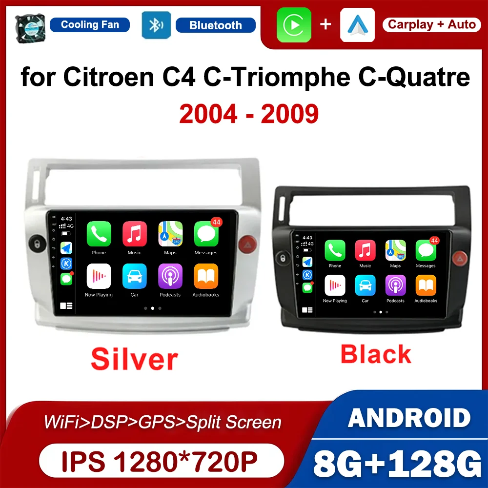 

Car Video Multimedia Player GPS Navi 9 '' For Citroen C4 C-Triomphe C-Quatre 2004 - 2009 Android OS IPS Touch Screen Head Unit
