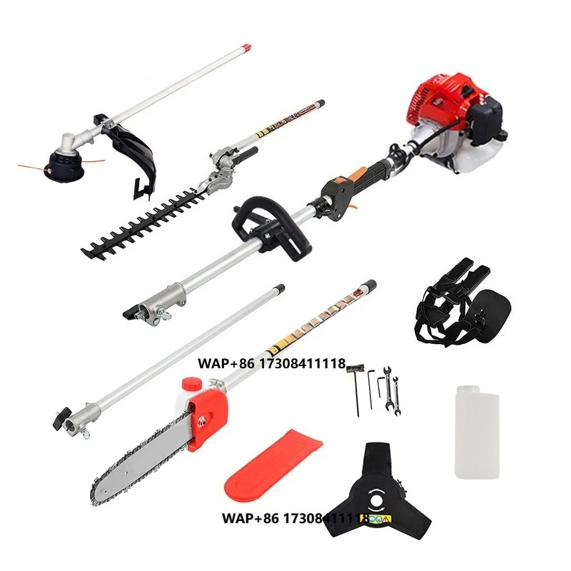 4300-TB Cordless Petrol Power Brush Cutter Grass Trimmer Multi Function Garden Tools 4 in 1 Sets