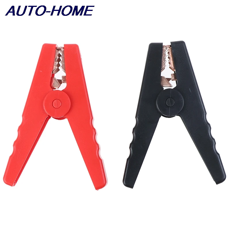 2Pc 100A Electrical Crocodile Alligator Battery Insulated Clip Connector Plastic Handle Test Alligator Clip For Electric Project