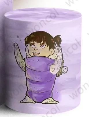 Monsters, Inc. Boo Latar Belakang Bulat Latar Belakang Ulang Tahun Anak Perempuan Monsters, Inc. Mike Wazowski James P. Sullivan Boo Properti Penutup Silinder