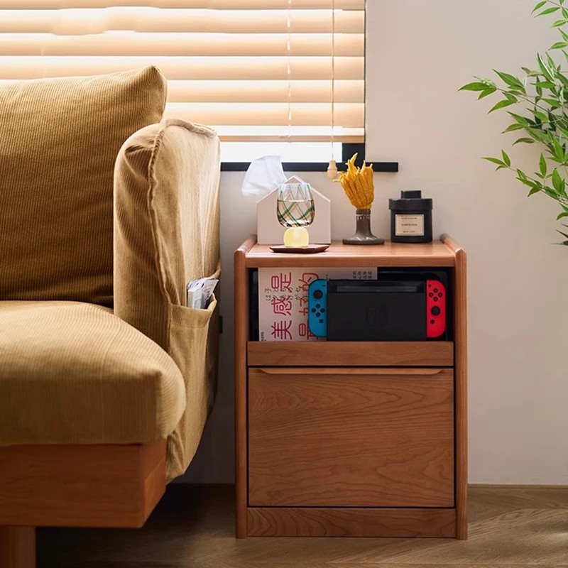 Comodino stretto salvaspazio Cassetti in legno Comodino portaoggetti per camera da letto Caffè nordico Mobili per la casa semplici Mesitas De Noche