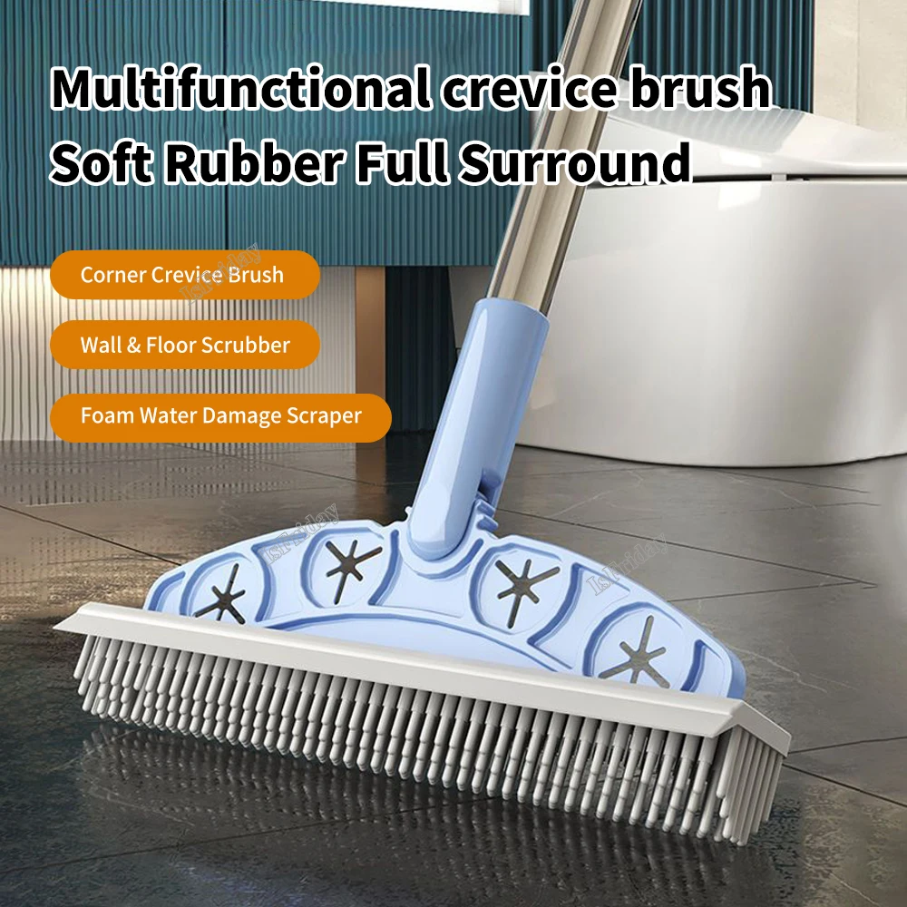 Multifunctional Silicone Floor Brush Magic Broom Sweeping Brush Silicone Mop Household Floor Cleaning Squeegee Wiper Pet Hair