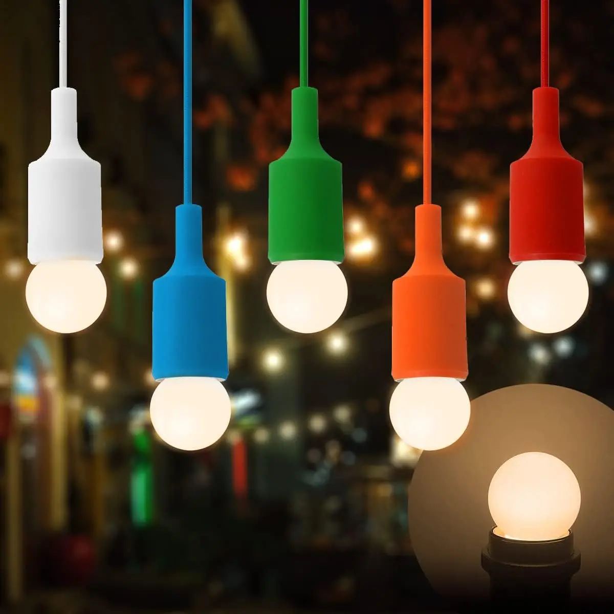 Milky White G45 Led Bulb 220V E27 1W 2W 3W Night Light Plastic Shatterproof Pendant Chandelier Outdoor Garland Decoration Lights
