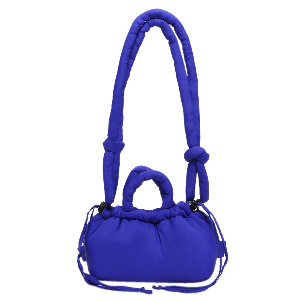 キャンディーカラーのファッションハンドバッグソフトパファークロスボディバッグ調節可能なストラップ付き小さなトートバッグ女性の仕事ショッピング旅行