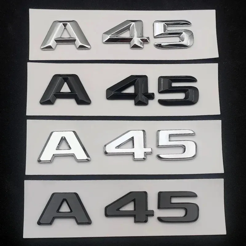 

ABS 3D хромированные буквы черная автомобильная наклейка задний багажник эмблема логотип для Mercedes A45 AMG W176 W177 14-16 автоаксессуары