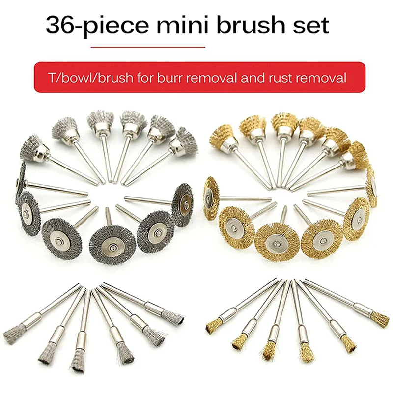

A20F-Wire Brush Set 72 Pieces Brass And Wire Brush Set, Rotating Tool Accessories For Polishing And Cleaning Tools