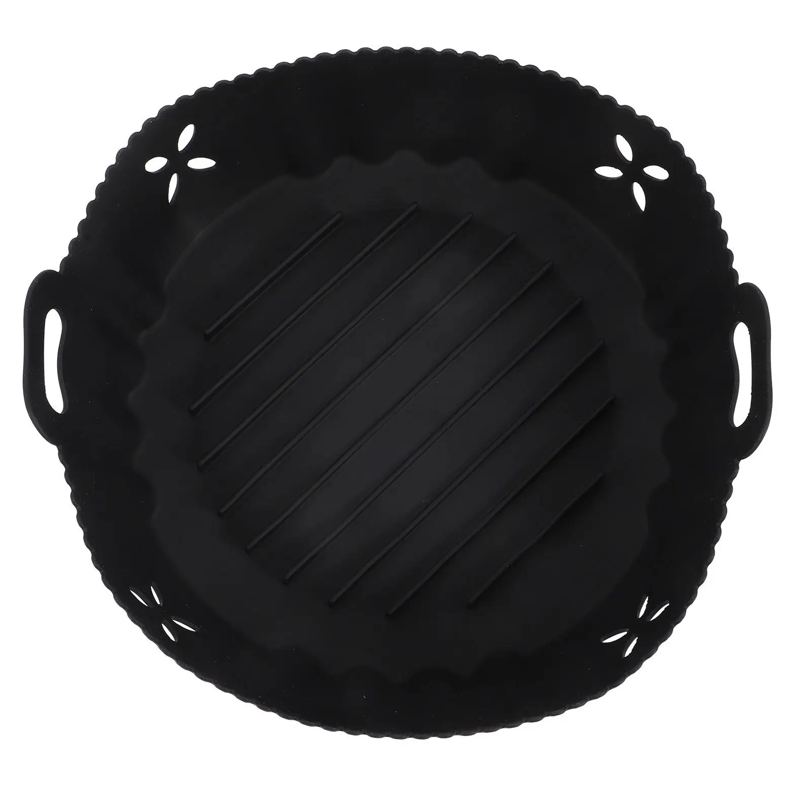 Recipiente de Silicona para Freidora de Aire, Reutilizable, Antiadherente, con Distribución Uniforme del Calor, Apto para Lavavajillas, Resistente al Aceite, Tapete para Hornear en Freidora de Aire