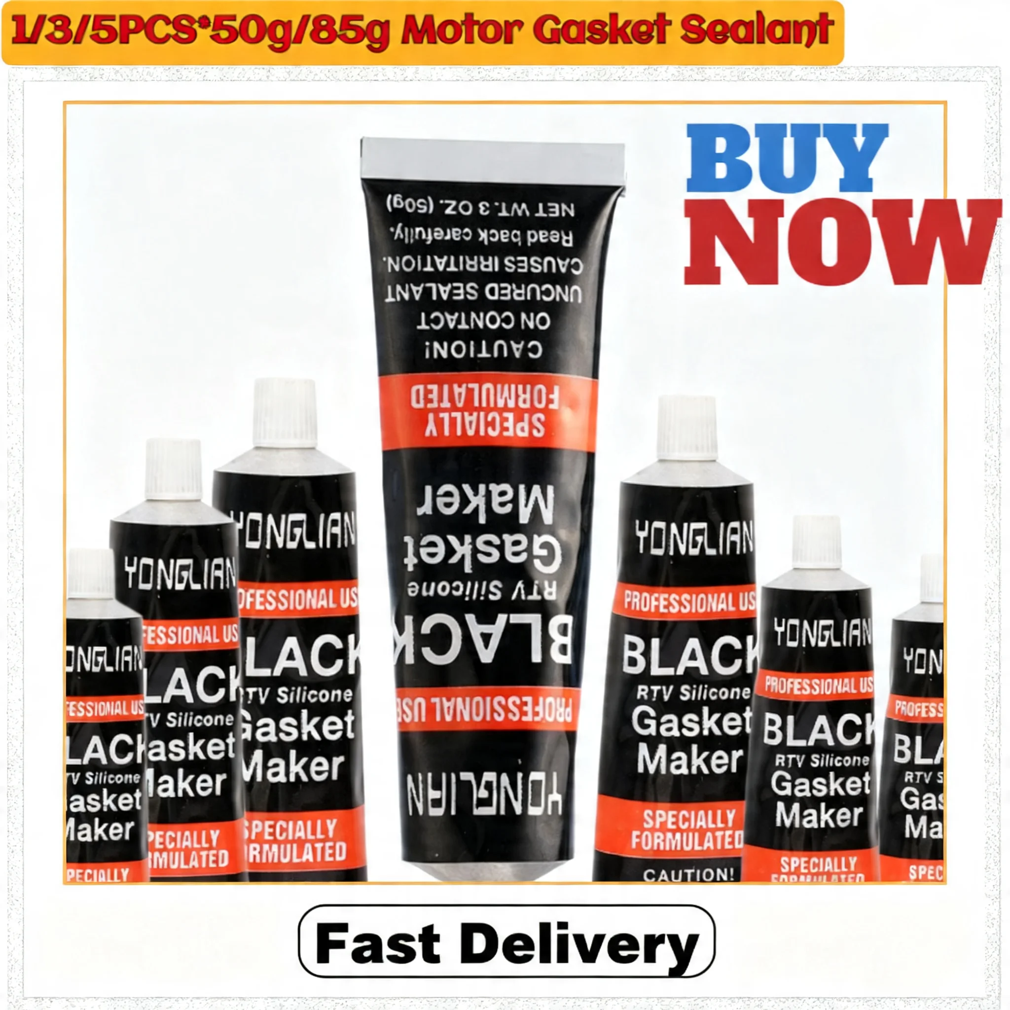1/3/5/10pcs Motor Gasket Sealant Automotive Engine Sealant Adhesive High Temperature Black RTV Silicone Gasket Maker Car Glue