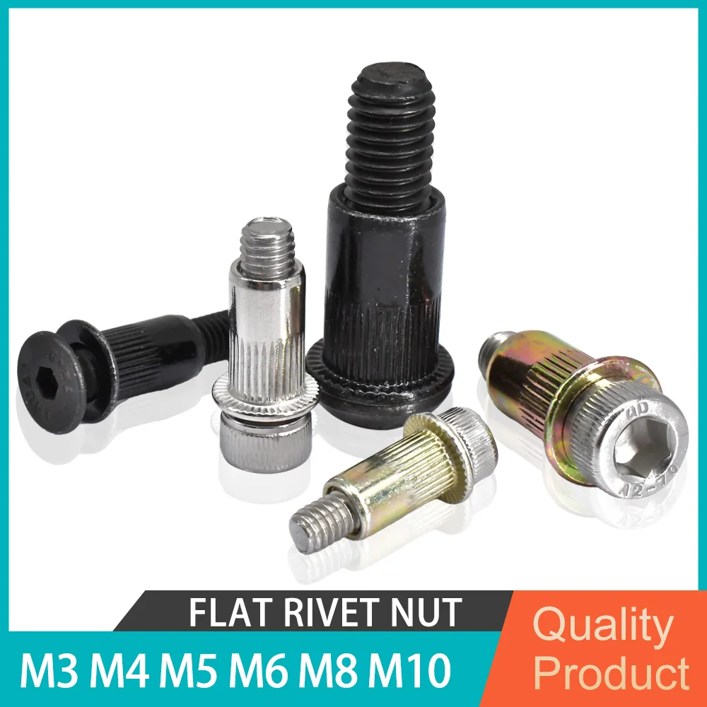 2/5/10/20/30pcs Round/Cup Head/Countersunk Allen Screw Rivet Nuts Kit M3 M4 M5 M6 M8 M10 Various Material Carbon/304/Zinc Plated