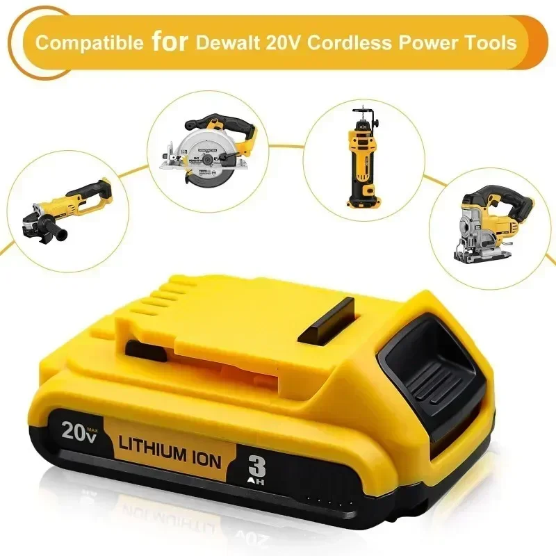 

20V Battery 3.0Ah DCB203 Li-ion Battery For Dewalt Max Tools DCB205 DCB206 DCB204 DCB200 DCB182 DCB180 DCB230 DCD DCF DCG Series