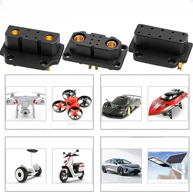 40A 2+4 MF New Energy Connector 2+0 2+2 Square Male Female Sockets Lithium Electric Skateboard/Bicycle Charging Port Connectors