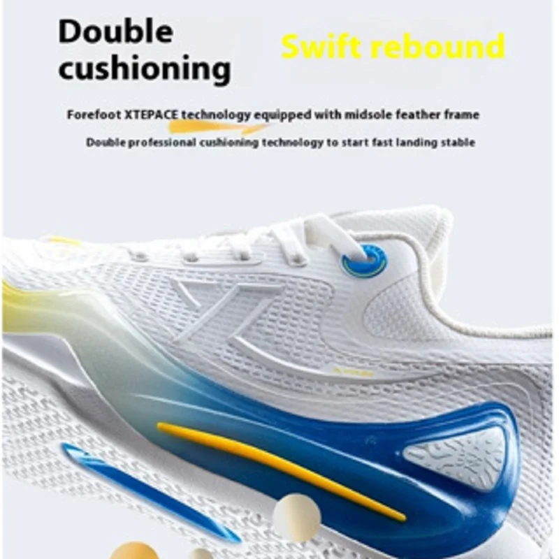 Xtep For Men 2024 Winter Basketball Shoes Rebound Soft Leisure Durability Support Training Sneakers 876419120003