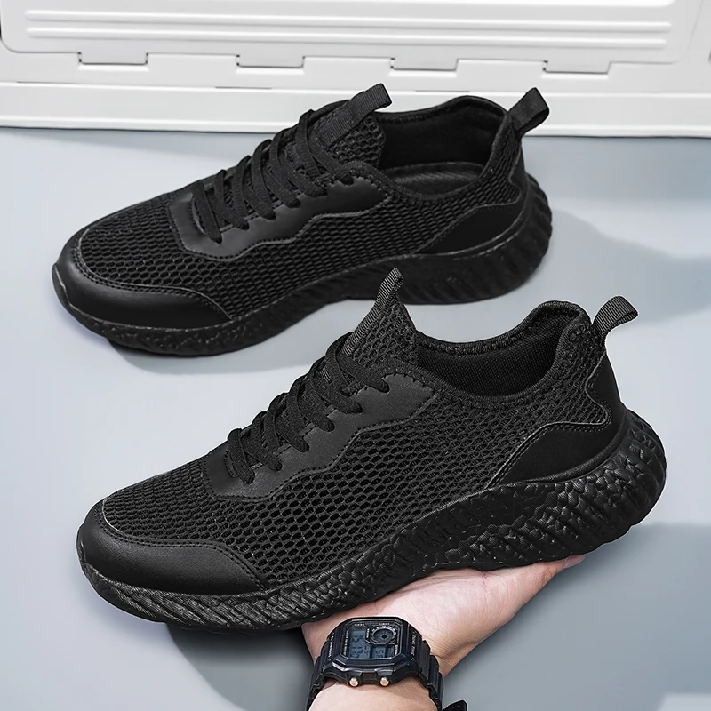 

New 2024 men's high-end casual shoes fashionable and versatile sports shoes summer outdoor breathable thick soled running shoes