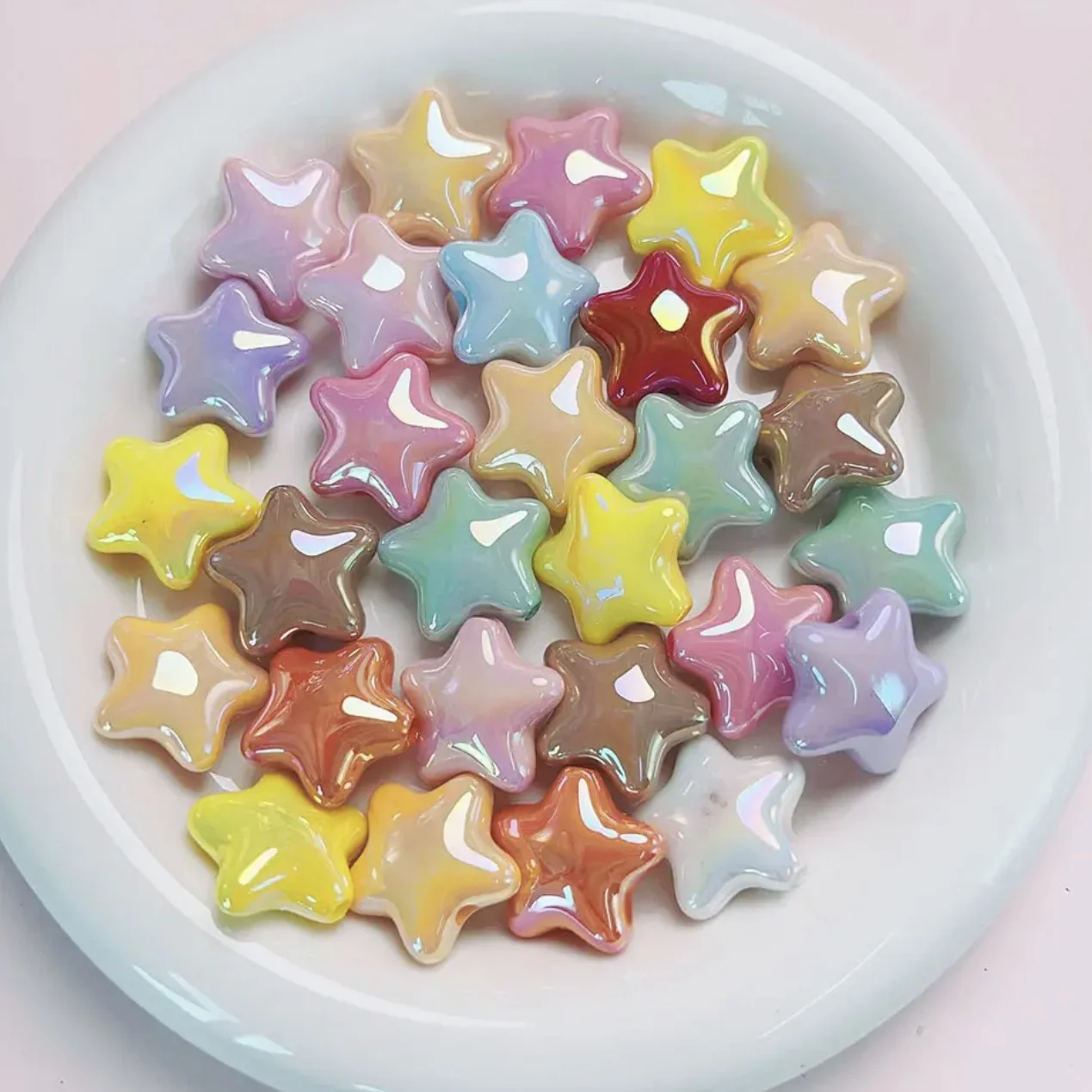 Cute Kawaii Colorful Star Beads For Jewelry Making DIY Decorations Earrings Pet Necklace Phone Chain Kids Hair Rope Accessories