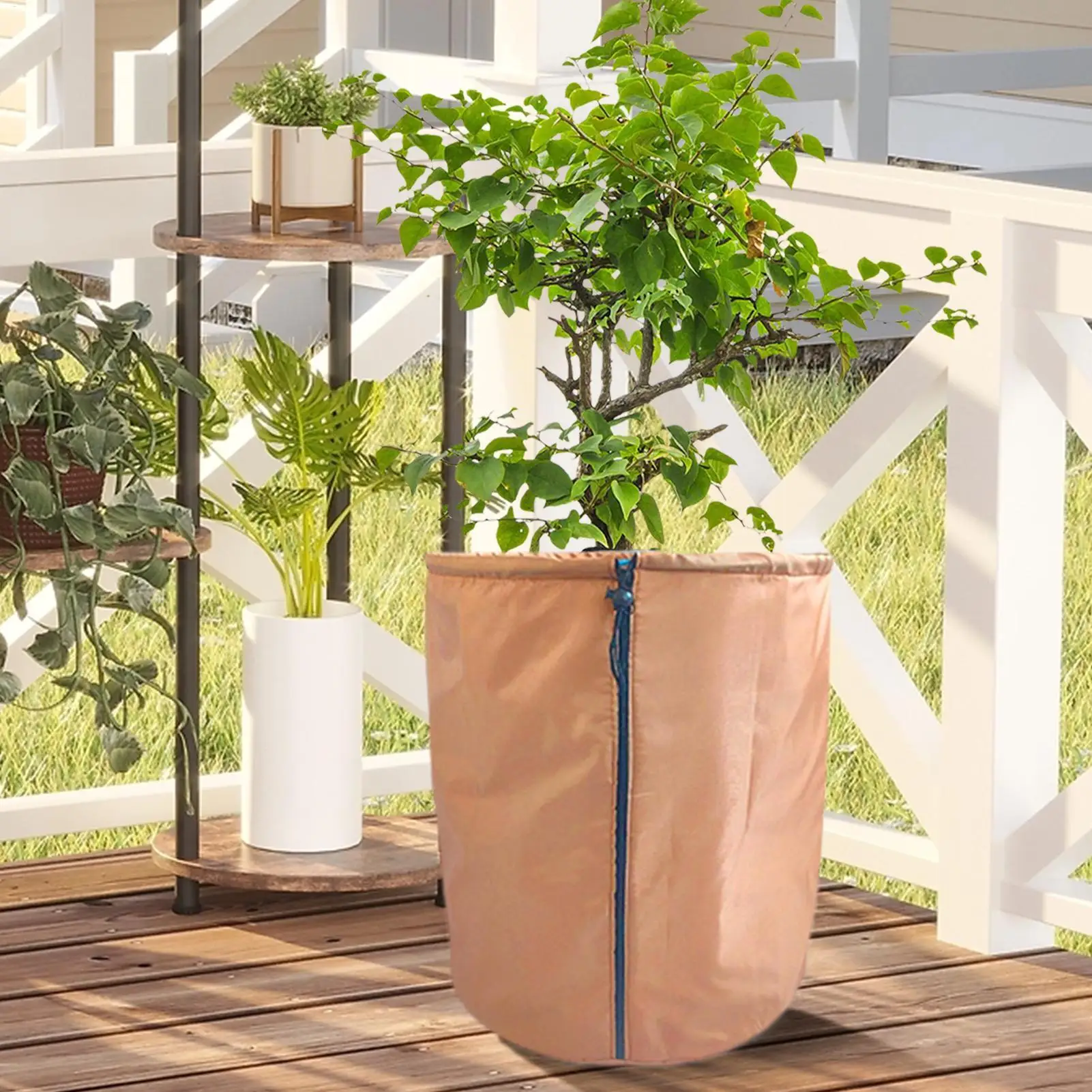 

Winter Plant Pot Covers Warm Protection Cover Potted Plants Protective Bag With Drawstring Zip For Outdoor Winter Garden Fruit