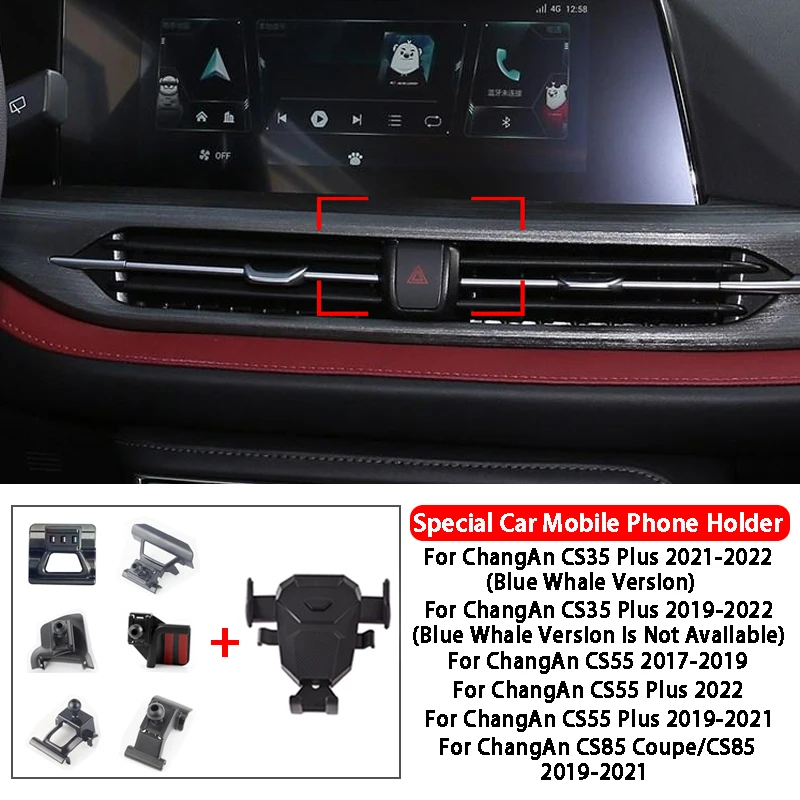 Car Cell Phone Holder For ChangAn CS35 Plus CS55 CS55 plus CS85 Coupe/CS 85 Car Styling Air Outlet Navigation Bracket GPS Stand