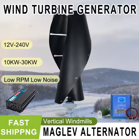 20KW Home On Grid System 20000W Wind Turbine 15000W 25000W 30KW 240V Vertical Windmill Generator Hybrid MPPT Controller Inverter