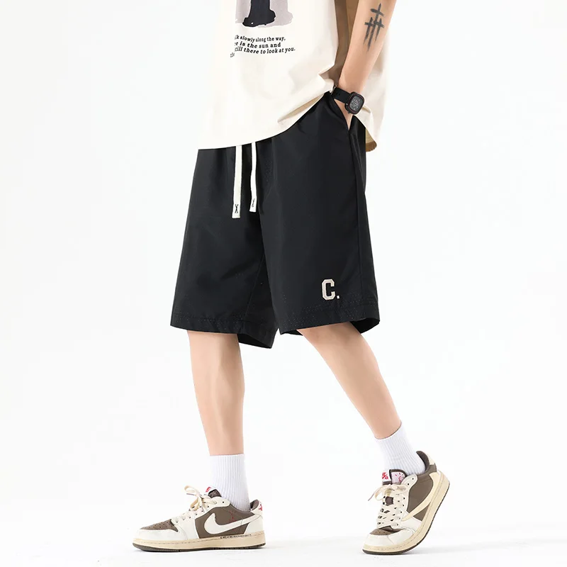 2024 Summer Cargo Shorts With Pockets Cotton Streetwear Casual Men\'s Shorts Ribbons Bermuda Short Pants Men шорты мужские