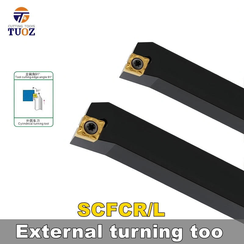 

TUOZ SCFCR SCFCL 91 градусов Внешний токарный инструмент 1212 1616 2020 2525 Держатель с ЧПУ Токарный станок Хвостовик CCMT CCGT Вставки