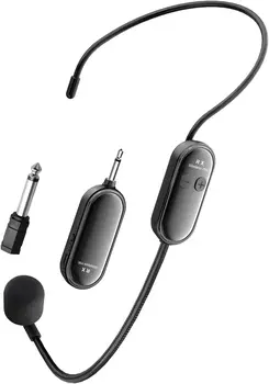 XIAOKOA 2.4G Headset Wireless Microphone Kit Receiver and Transmitter for Tourist Guides…