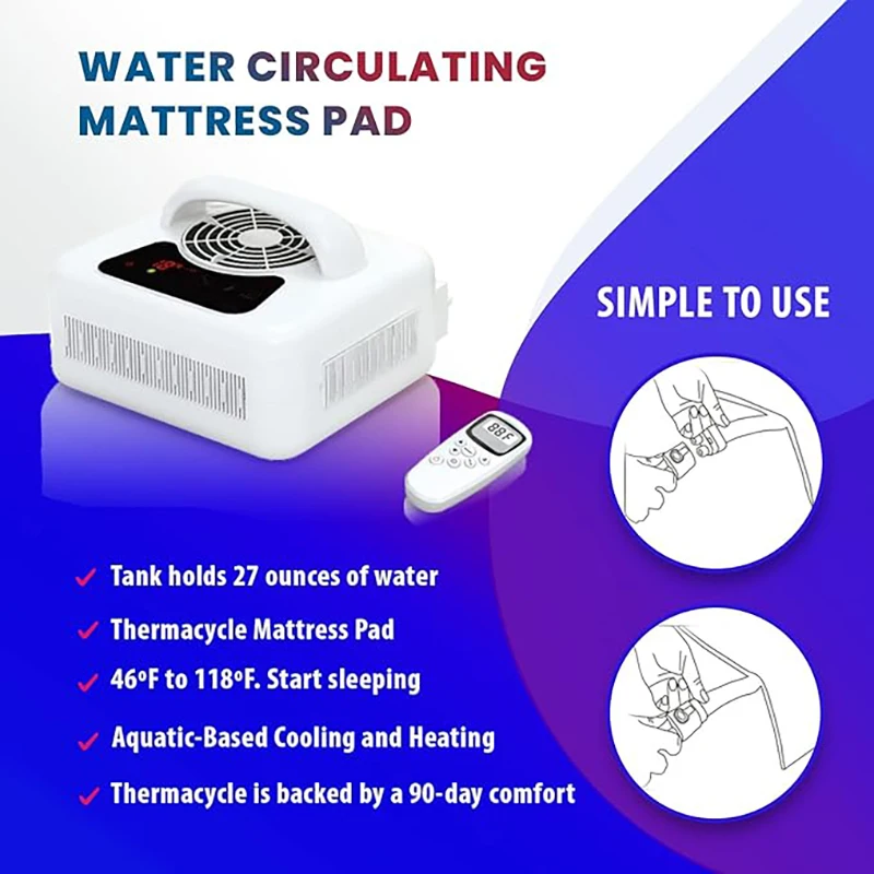 Electric Cooling Water Mattress Medical Bed System with Adjustable Temperature (18-48) Touch Screen Control for Body Cooling