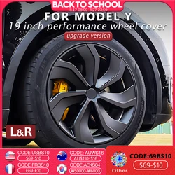 4PCS Hub Cap Car Automobile Hubcap Full Cover Performance Replacement Wheel Cap Accessories For Tesla Model Y 19 Inch 2020-2024
