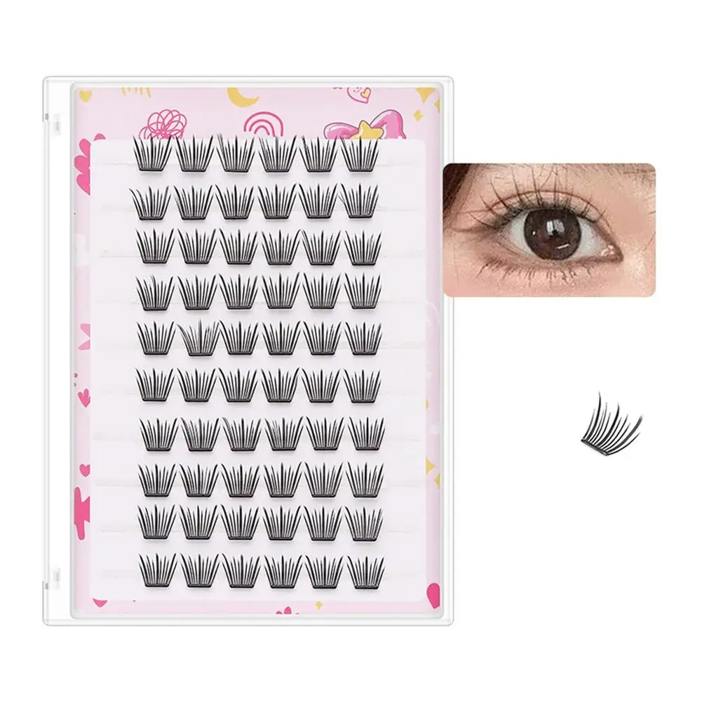 10 Styles False Eyelashes DIY  Idol Eyes Lashes Extension No Glue Needed Fluffy Soft Lightweight Eyelashes Cluster Makeup