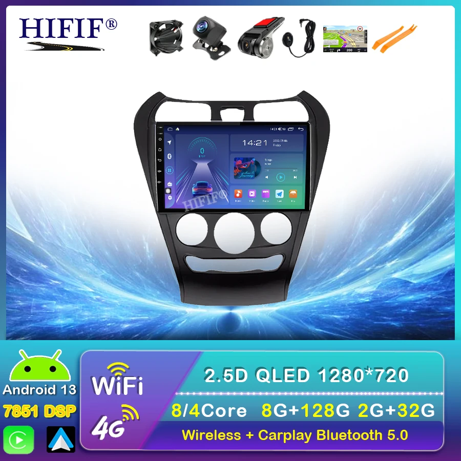 

8G 128G Android13 For Hyundai EON Santro Atos 2012-2018 Multimedia Video Player Navigation QLED BT Stereo GPS 2Din DVD