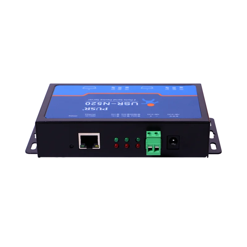 USR-N520 Serial Port Communication Server 2 Ports RS232/485/422 To Ethernet Converter Networking