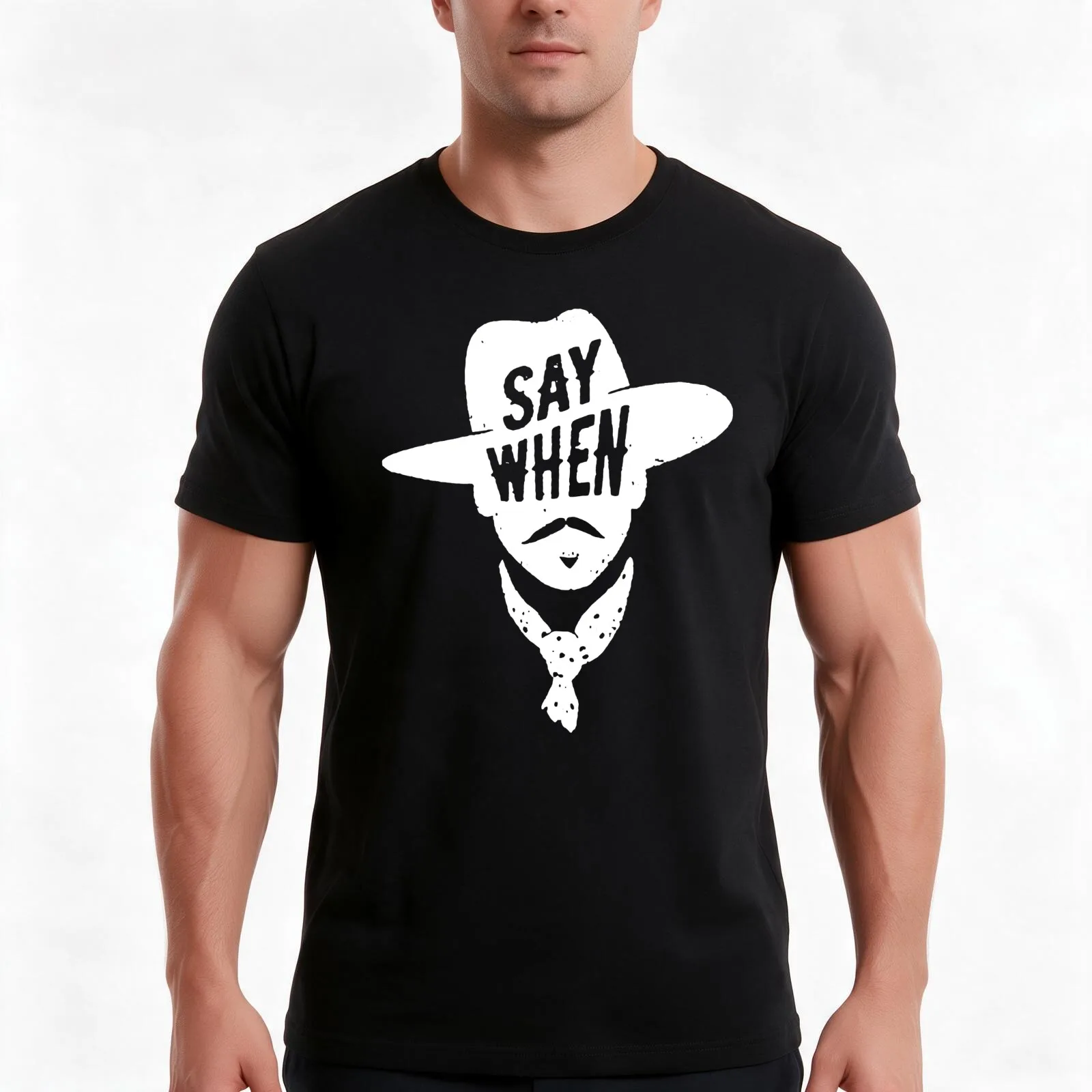 Doc Holliday Say When T-Shirt Summer Casual Cotton Tee Oversized Streetwear Tops Vintage Graphic Print Unisex Men Women