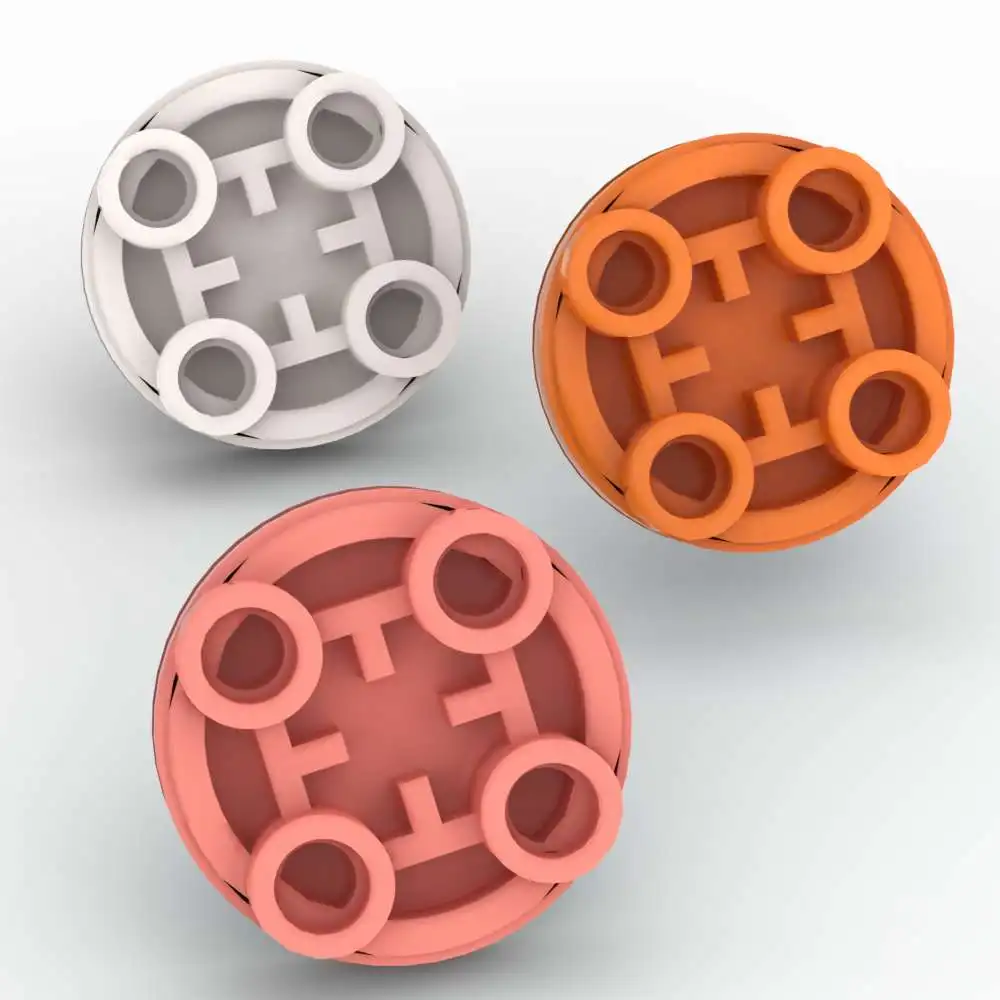 MOC 10 Uds 3567 2x2 Kit de bloques de construcción de azulejos invertidos redondeados casa Castillo ladrillos rompecabezas de partículas DIY juguetes de ensamblaje regalo para niños