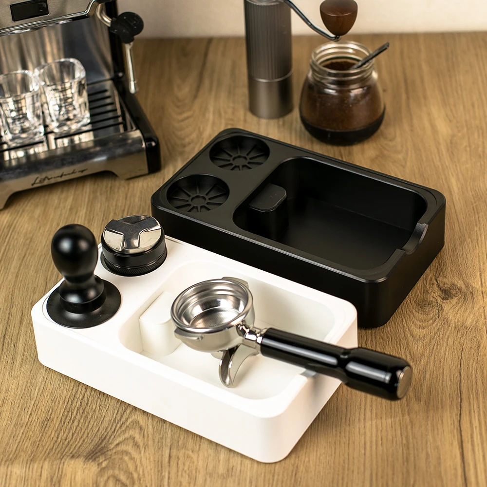 Multi functional coffee powder holder 51/54-3/58mm coffee machine handle bracket powder tapping box
