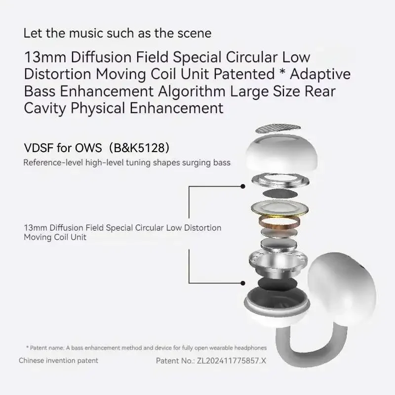 حبوب منع الحمل سماعات أذن مفتوحة بلوتوث 6.0 OWS سماعات معلقة IPX4 مفتوحة قرط كبس سماعات أذن لاسلكية مدمجة AI ENC MD-0WS #5