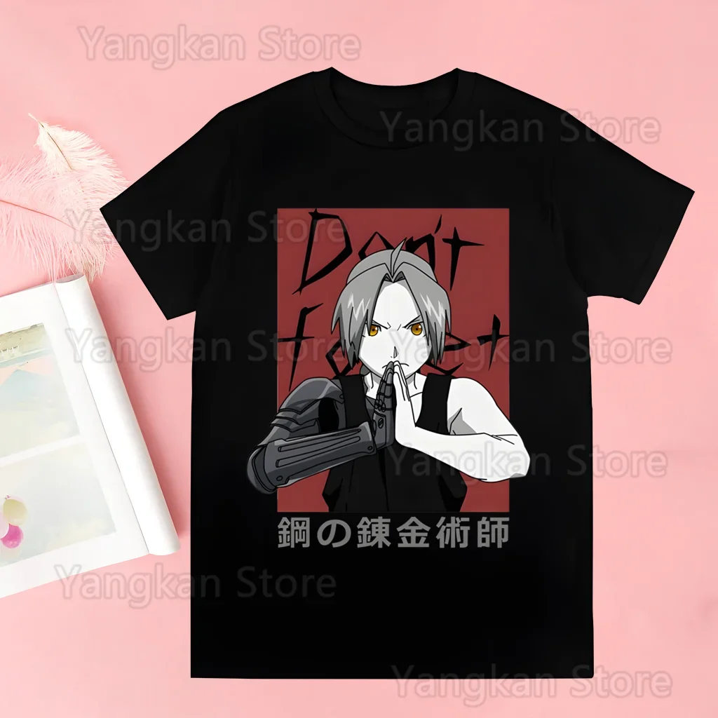 new model Edward Elr Alphonse Men T Shirt sHarajuku Grh Tops Kawaii Male Full Alemist T-shirt,Drop Ship
